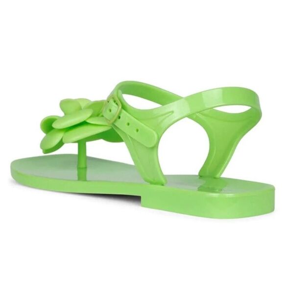 Jeffrey Campbell Jelly Sandals Womens Size 8 FLEURISSE Green Open Toe Floral - Picture 4 of 13